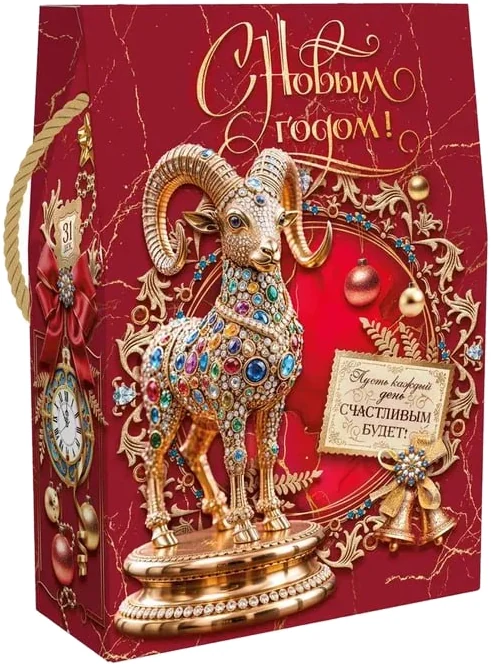 Коробка с веревочными ручками Золотое руно
